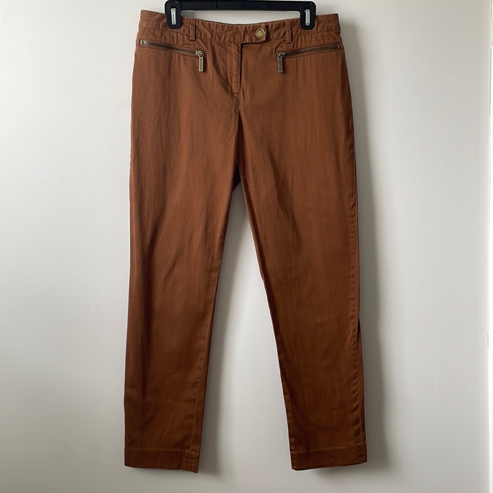 Michael Kors Rust Chinos with Zipper Pockets Womens Size 8
